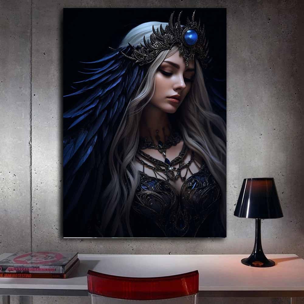 WQBQKKX Leinwand Malerei Schwarz Afrikanische Frau Minimalistisch Wandbild XXL groß Wandbilder für Wohnzimmerbilder Modern kunstdruck - Schwarz Gold(Gold 44)-80x120cm Ungerahmt