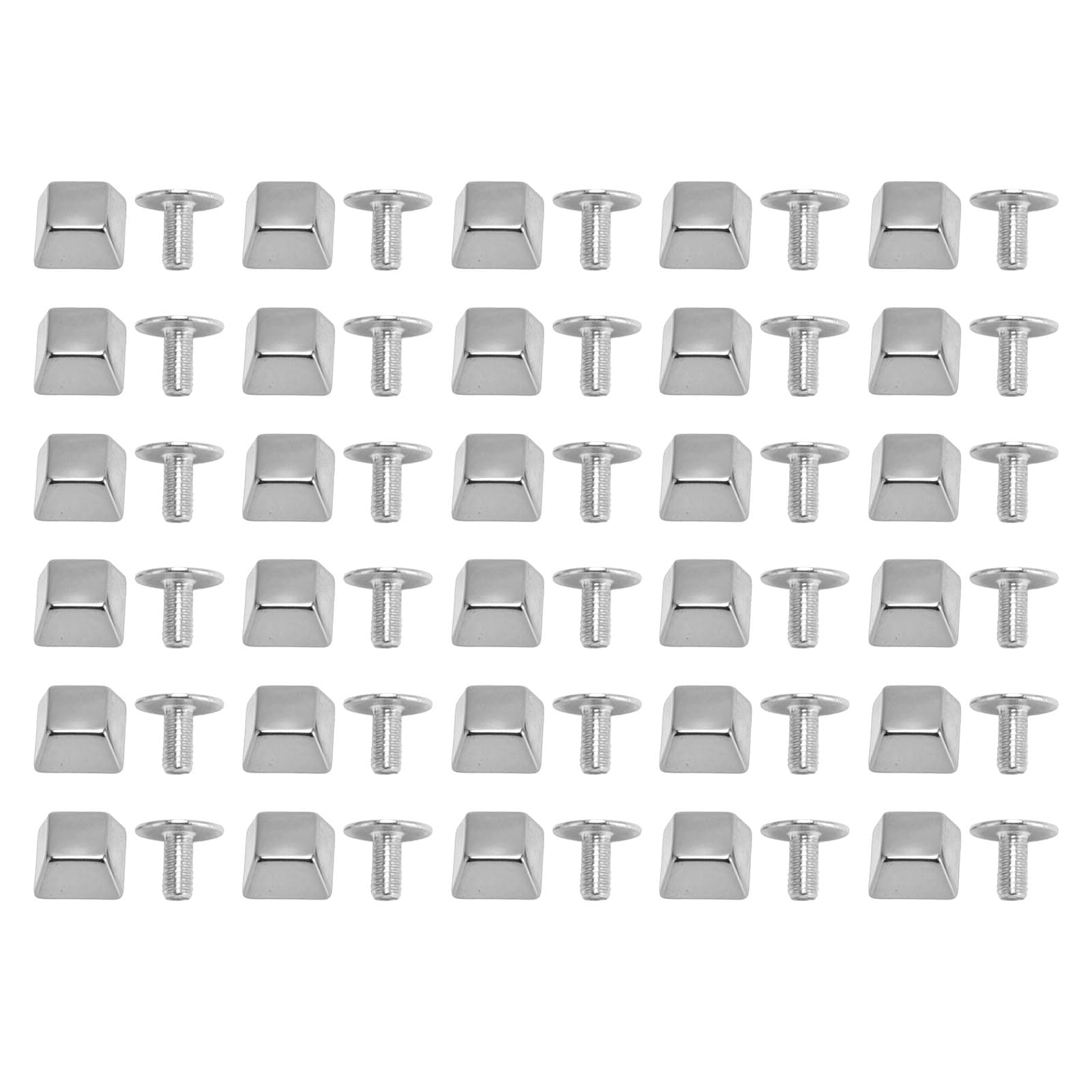 Kit de remaches para cuero, Kit de tornillos y remaches trapezoidales, 30 juegos aleación zinc multicolor for bolsos, ropa, zapatos(Silver)