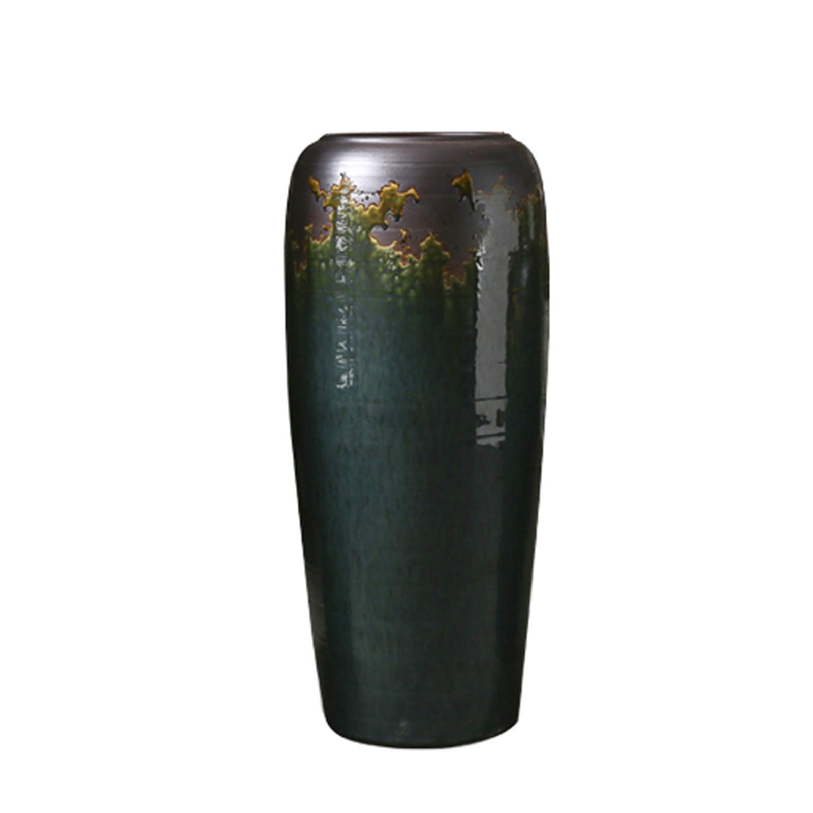 asdchZen Indoor Gardening Vintage Ceramic Vase Household Large Decorative Vase Hotel Villa Floor-Standing Large Vase,25 * 58CM