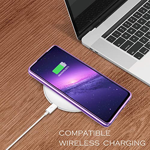 YINLAI Samsung Galaxy A71 Case Glow in The Dark Slim Fit Shockproof Protective Hybrid Hard PC Soft TPU Bumper Phone Cover for Samsung Galaxy A71, Purple Nebula - Image 5