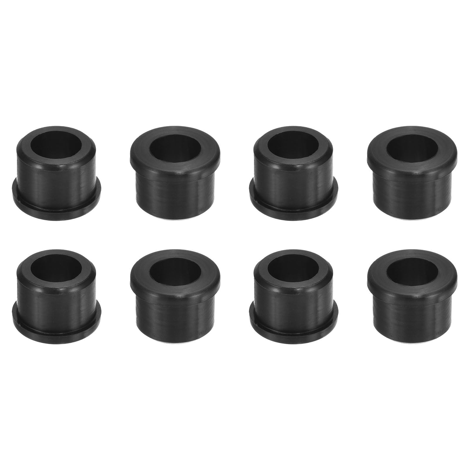 Unifizz 8Pcs Rubber Grommet 9/16"(15mm) Drill Hole, 3/8"(10mm) ID Hole Top Hat Grommet Black Silicone Hole Plug Gasket for Automotive, Machinery and Wiring Applications