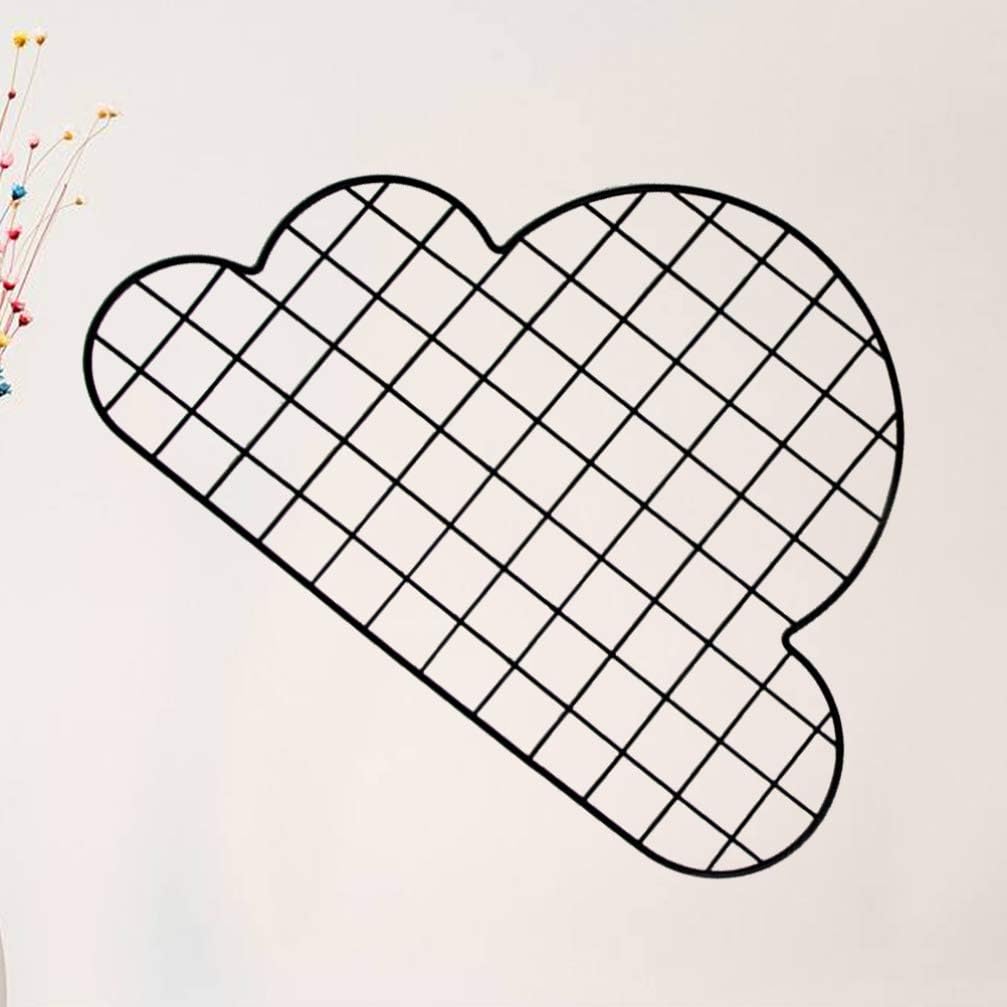 BESPORTBLE 3 pcs Creative Cloud Shaped Grid Photo Wall Iron Wrought Photo Storage Holder Picture Grid Display Stand Background Wall Decoration