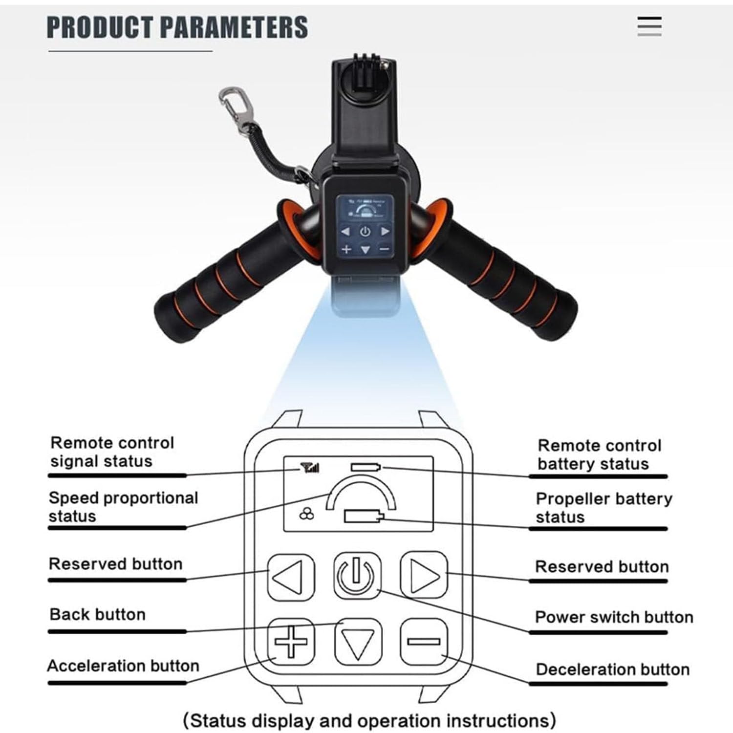 Scooter Submarino, Refuerzo Submarino de 500 W, Velocidad de 2 M/S, batería de Litio, Material de aleación de Aluminio, propulsores de Doble hélice portátiles para bucear, Nadar,4400mAh