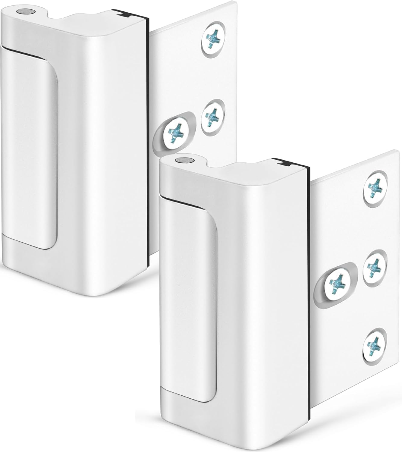 Home Security Door Lock Door Reinforcement Lock Door Locks for Kids Safety Flip Door Lock Latch Childproof Night Lock Door Security Front Door Child Safety Lock High Security Locks for Doors Inside 2 White