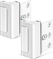 Vista 12 de Cerradura de puerta de seguridad para el hogar, paquete de 2 cerraduras de refuerzo de puerta a prueba de niños con tope de 3 pulgadas, soporta 800
