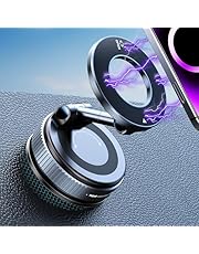 snanlen Upgraded 360° Nano Gel Vacuum Magnetic Phone Holder, Car Phone Holder for Magsafe[108+LBS Strongest Suction &amp; 3000gf Strongest Magnetic], Suction Cup Phone Mount for Car/for iPhone 16 Pro Max