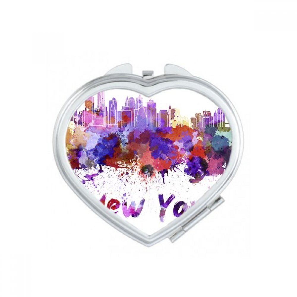 Miroir de poche New York mignon cadeau original pour amatrice de maquillage