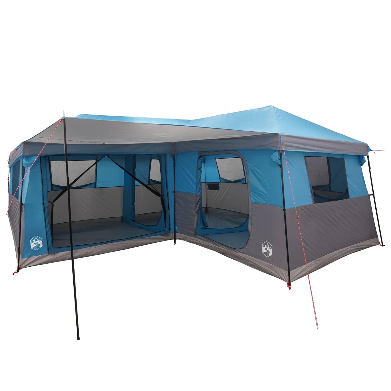 Tenda Familiare Blu 14 Persone 500x500x226 cm Poliestere 185T PU