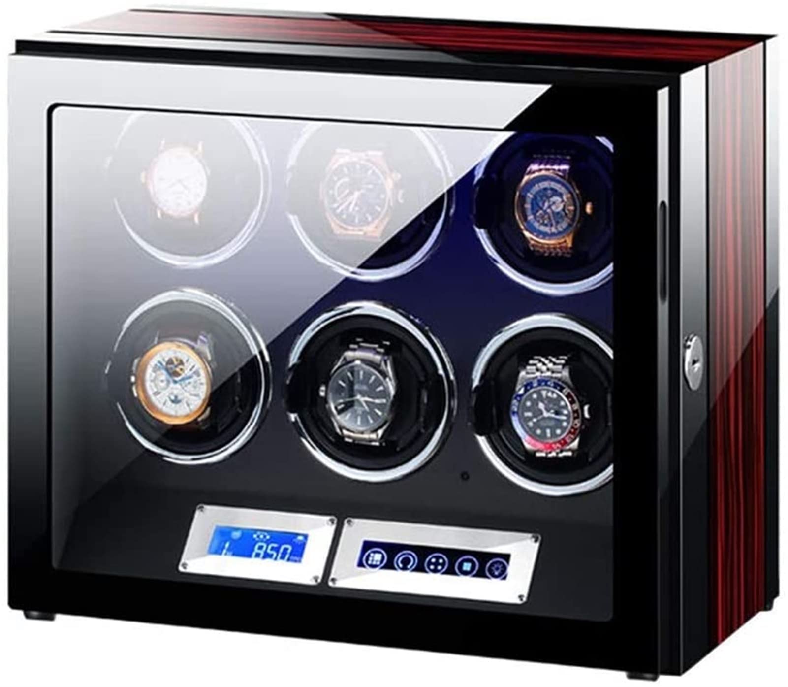 CGCSYZ Automatic Watch Winder LCD Touch Screen With Remote Control And LED Light Piano Paint Exterior Quiet Motor Accessories