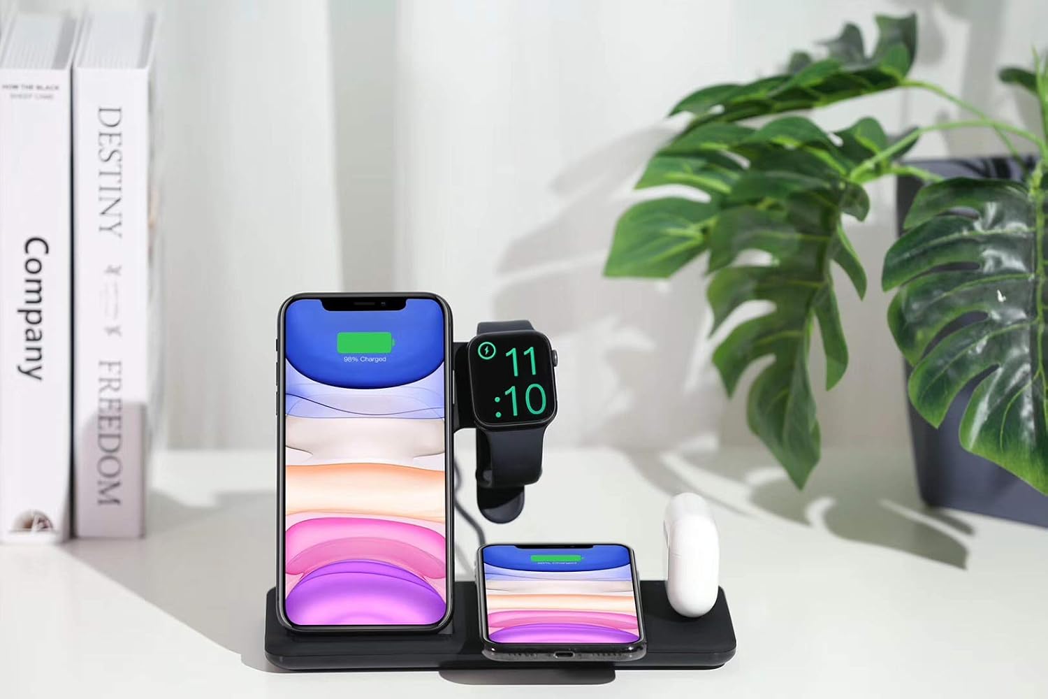 Lіmіtеd Stосk GITS Wireless Charger for 4 Devices Supports iPhone 12ProMax/12Pro/12/12Mini 11ProMax/11 Pro/11/Xs Max/Xs/XR/8Plus/8, iWatch6/5/4/3/2/1 E/H/N, Pods Pro/2/1, Samsung Note 10/10+/9 S9/S9+ S8/S8+ (Black) Bеѕt Rеvіеw GITS Wireless Charger for 4 Devices Supports iPhone 12ProMax/12Pro/12/12Mini 11ProMax/11 Pro/11/Xs Max/Xs/XR/8Plus/8, iWatch6/5/4/3/2/1 E/H/N, Pods Pro/2/1, Samsung Note 10/10+/9 S9/S9+ S8/S8+ (Black)