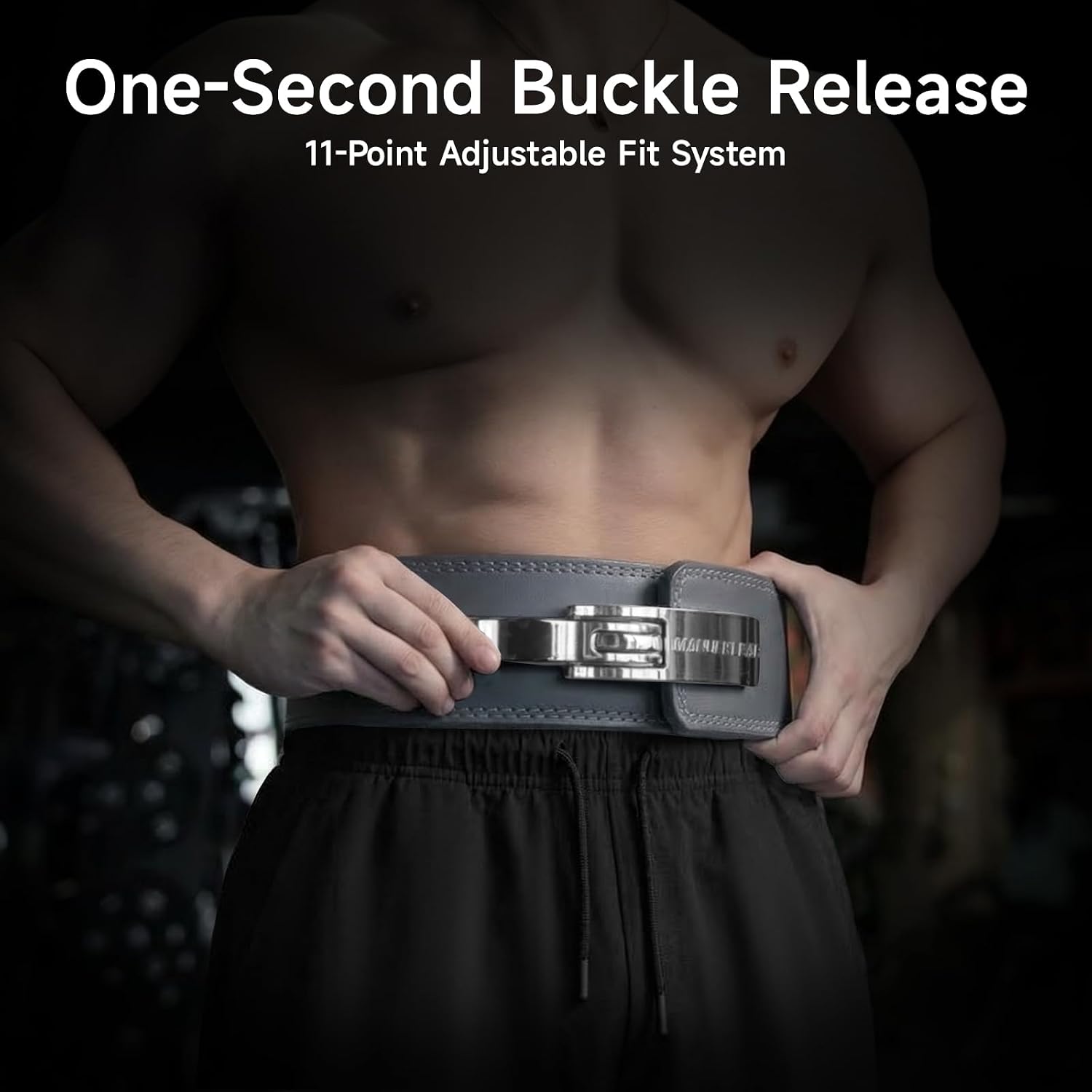 MANUEKLEAR 10mm Thick & 4inch Wide Weight Lifting Belt Lever, Lever Belt Weightlifting for Men and Women, Powerlifting Lever Gym Belt for Squat Deadlift Workout