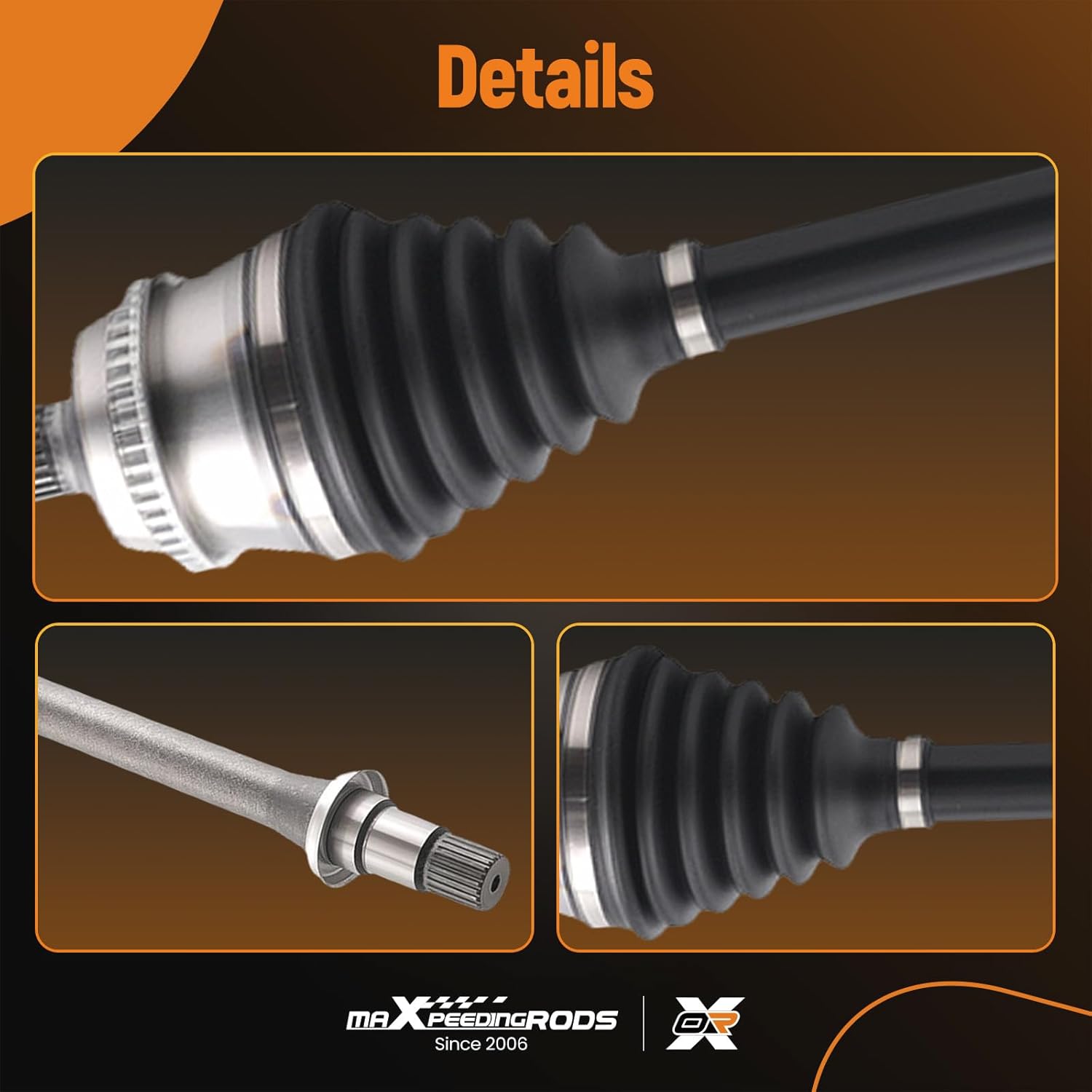 maXpeedingrods Pair (2) Front CV Axle Shaft Assembly for Lexus 2002-2009 ES300 ES330 RX330 RX350, for Toyota Camry 2002-2006, Highlander 2004-2007, Solara Left and Right Side 4341006450 4341006200