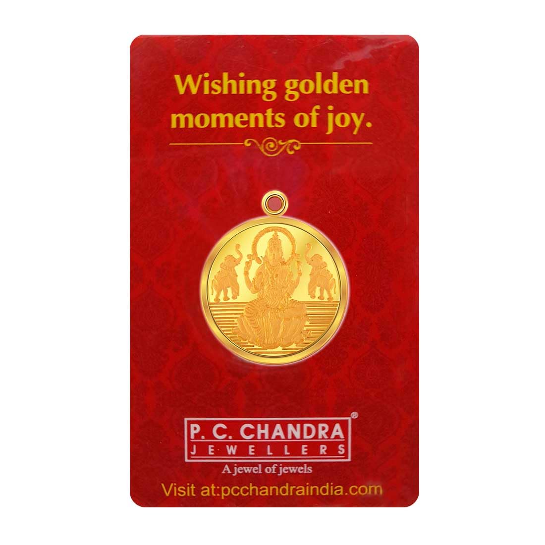 P.C Chandra Jewellers 22kt(916) Lakshmi Ji Yellow Gold Coin Cum Pendant - 10 Gram-image-20