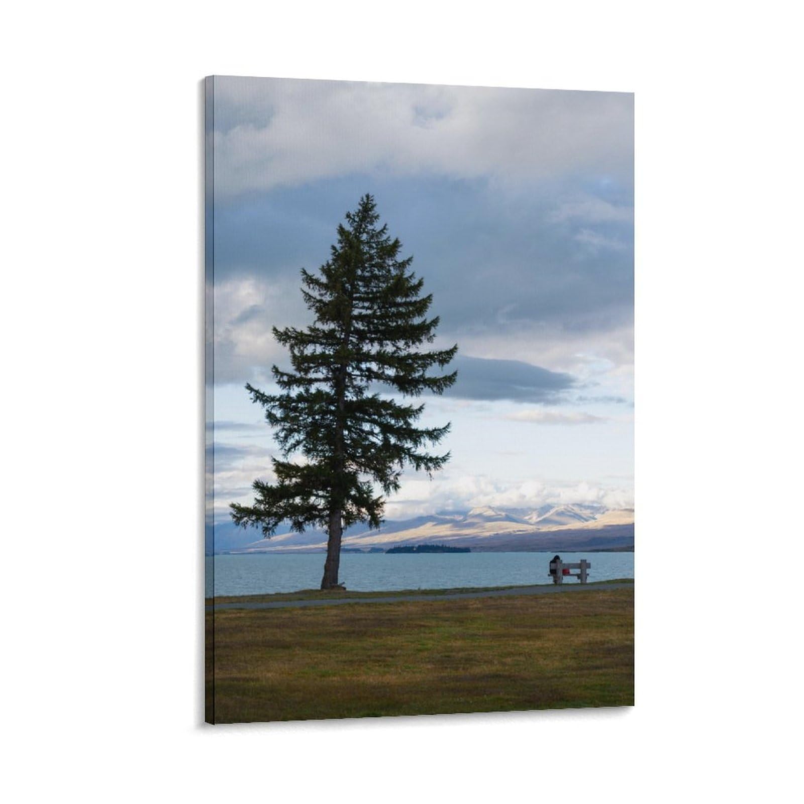 Impression toile arbre solitaire déco murale 60x90 pour habiller un mur vide - 8