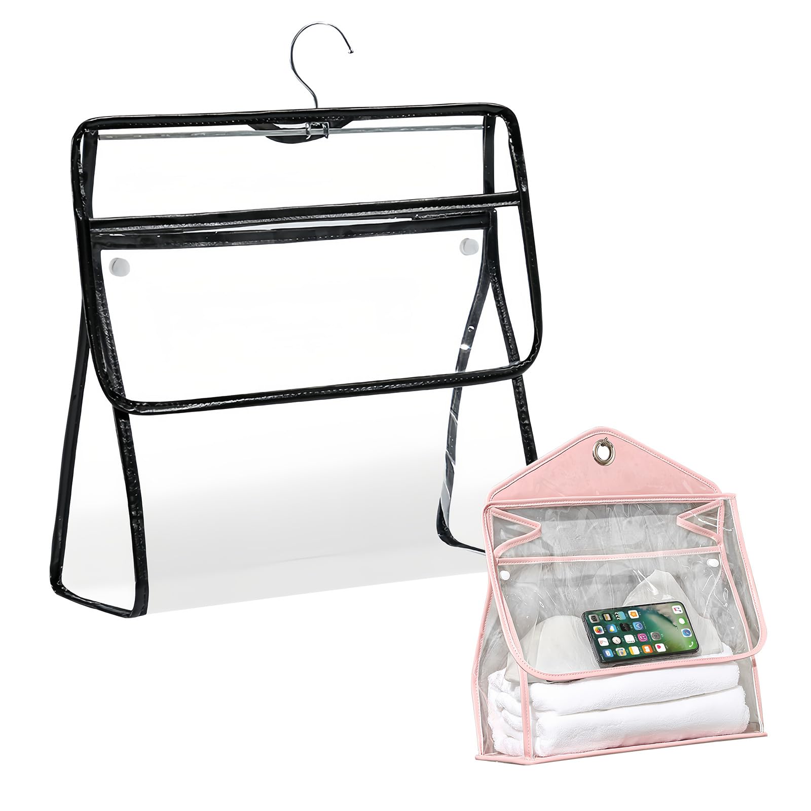 ReignSword 2 Packs Shower Caddy, Wall Mount Bathroom with Adhesive Sticker Hook, Waterproof Hanging Organizer for Shower Products (Multi-Color)