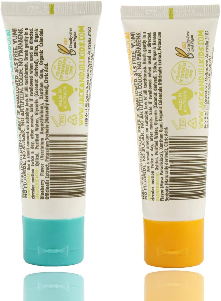 Jack N Jill Natural Toothpaste, Banana & Blueberry, 1.76 oz (Pack of 2) image 2