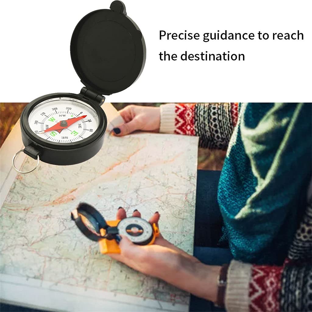 boussole pour les activités extérieures, boussole Boussole for camping, randonnée, trekking, escalade, voyage, noire, 46 x 16 mm