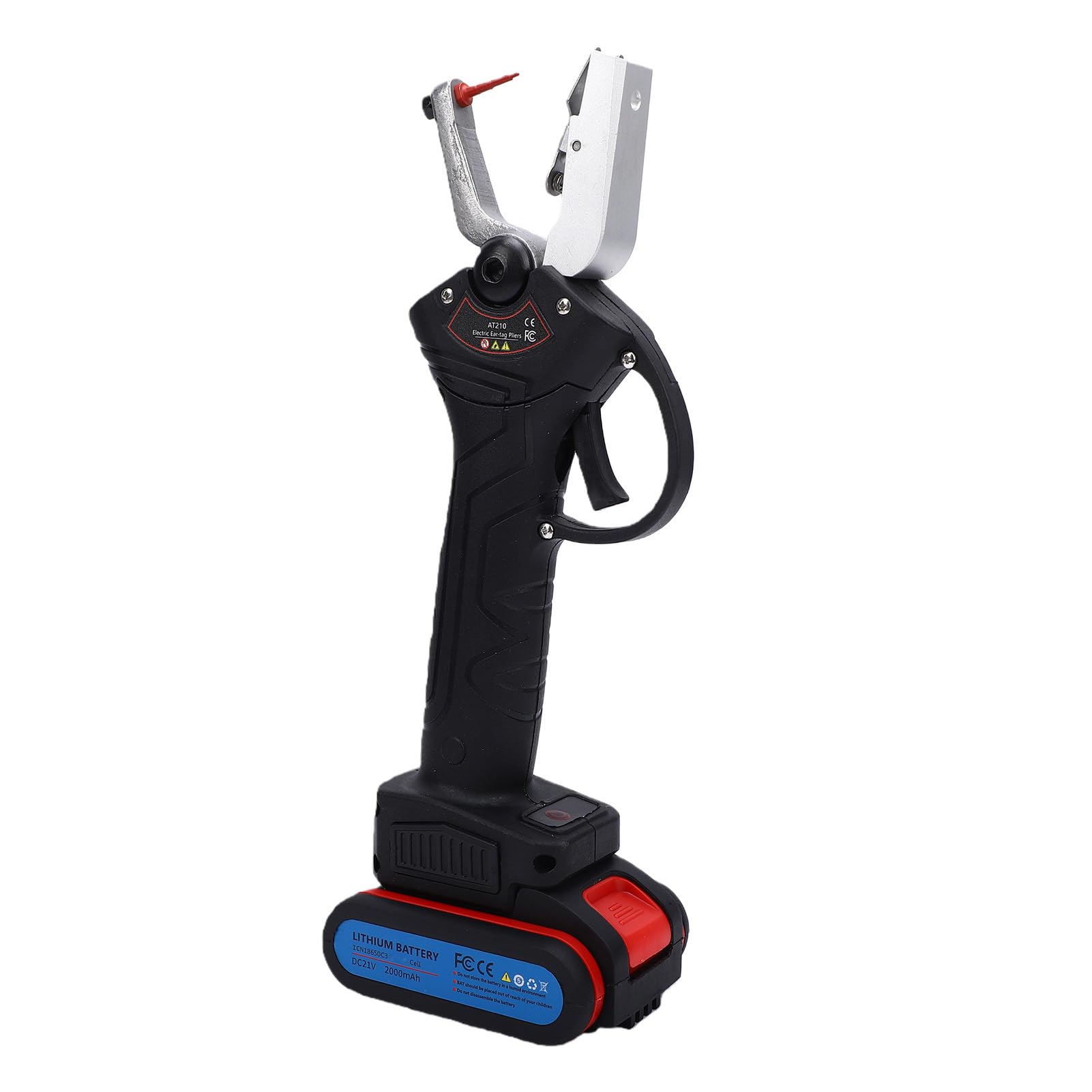 Alicates Eléctricos para Etiquetas de Oreja, Etiquetador de Orejas para Ganado Inalámbrico de Rebote Automático |Batería Desmontable para Cerdos Vacuno Cabras Ovejas, Accesorios (Enchufe de
