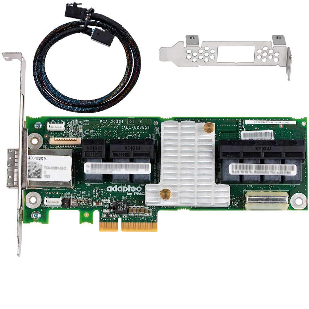 AEC-82885T Câble d'extension SAS 12 Go/s 7 x 8643 2 x 8644 0,5 m SFF-8643