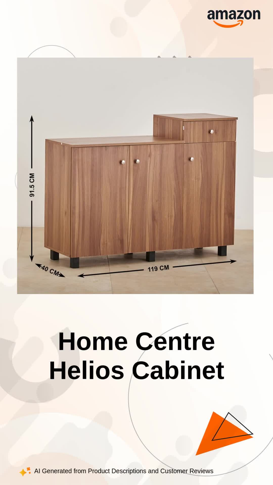 Home Centre Helios Lewis Multipurpose Cabinet - Brown : Amazon.in
