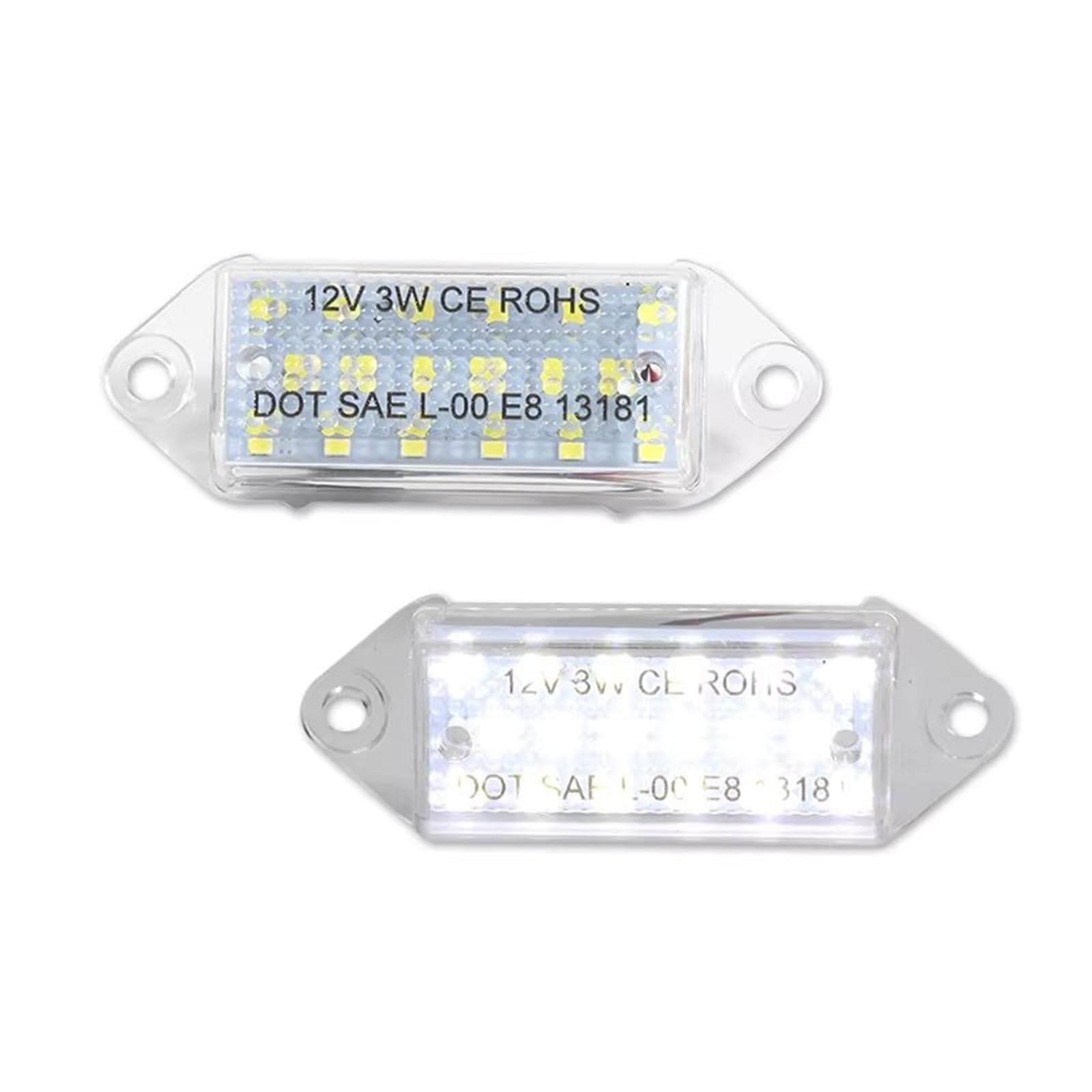 Luz de matrícula LED blanco para Audi A4 B6 B7 y Q7 4L pack de 2 piezas 8