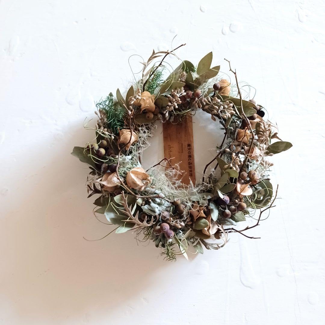 Amazon.co.jp: 小さな魔女の棲む森 thanksgivingドライフラワー リース  