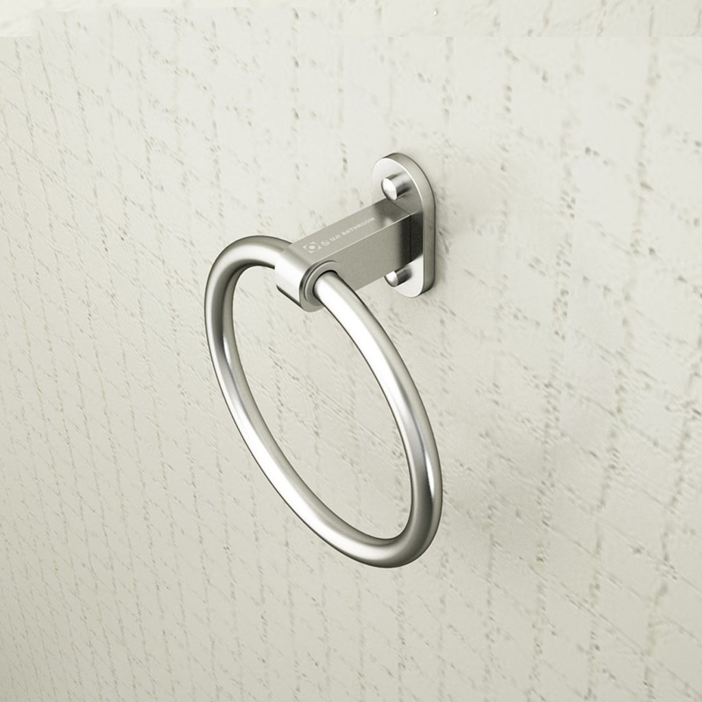 Étagère porte-serviettes en aluminium noir mat pour rangement mural de salle de bain
