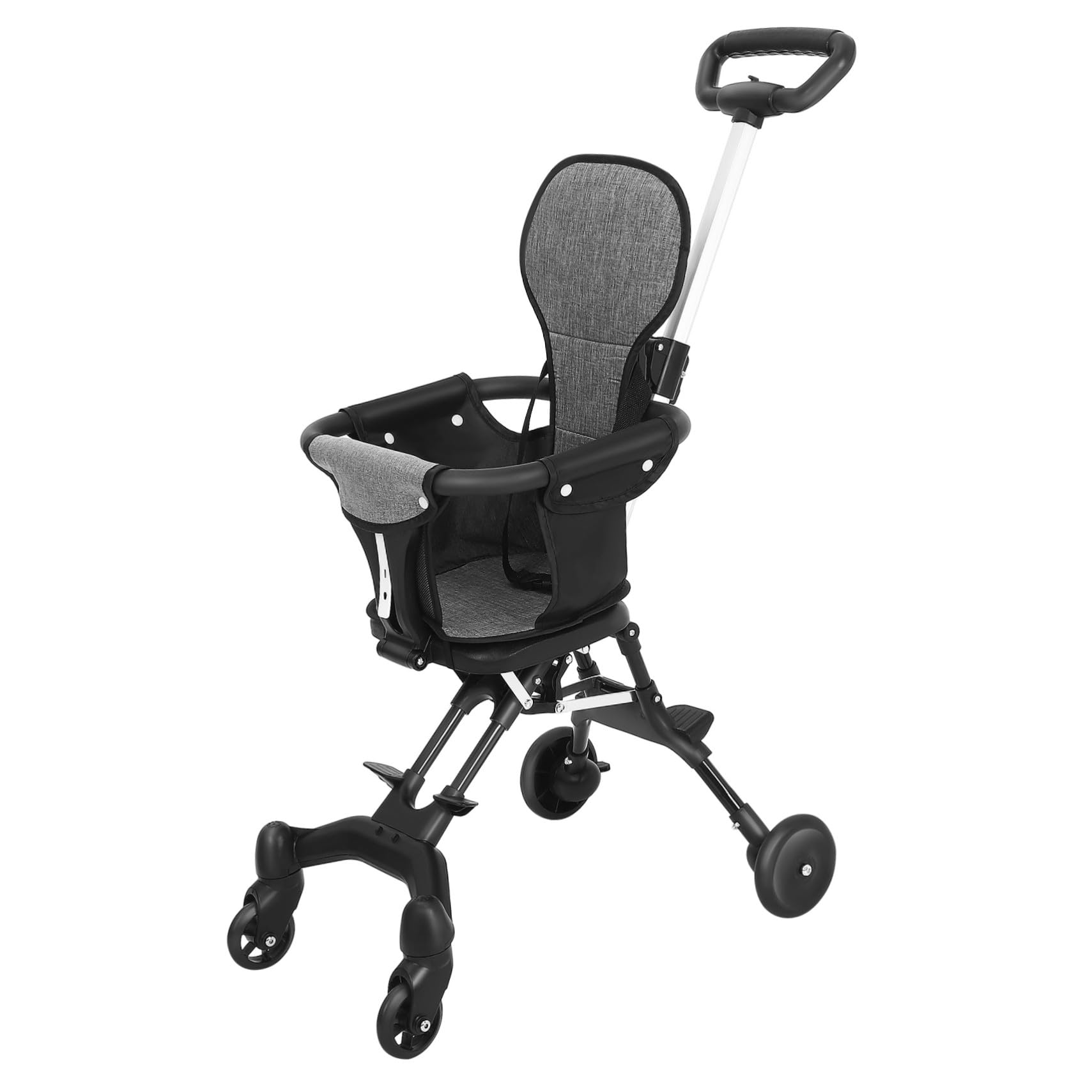 Yardwe Lightweight Baby Stroller Travel System with Adjustable Handle and Portable Design, Compact Foldable Pushchair for Airplane Travel and Outings, Suitable for Toddlers and Parents,