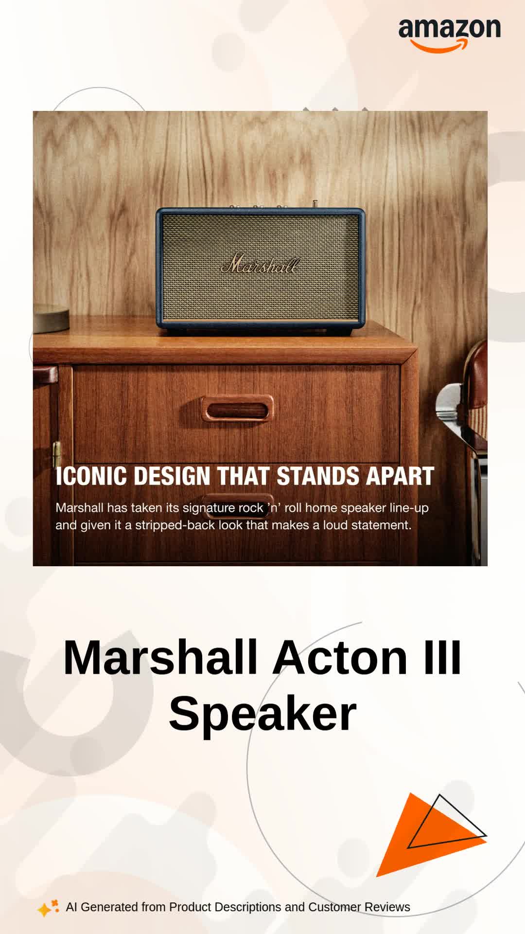 Marshall Acton III Wired Connectivity Stereo Home Speakers with