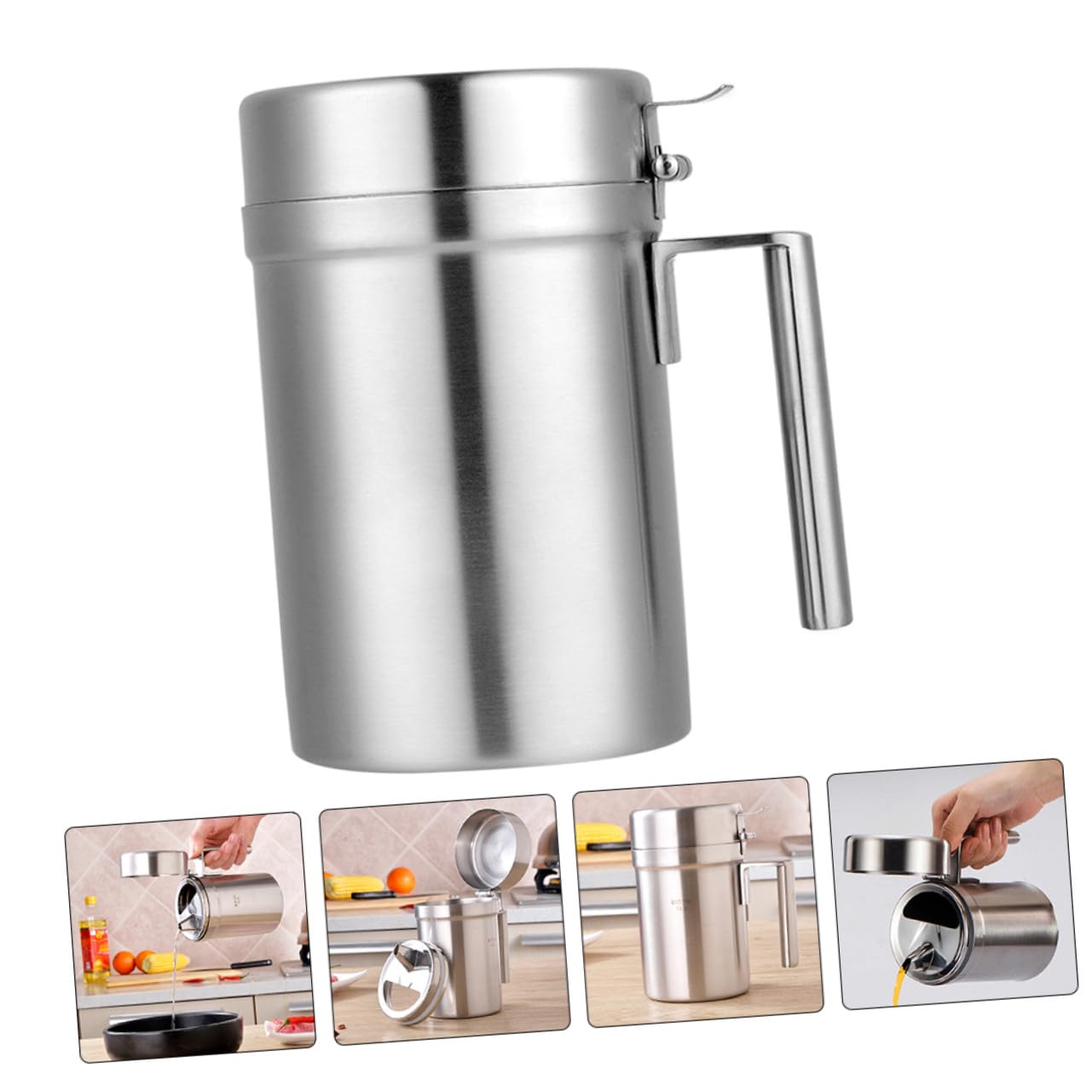 Uonlytech Botella Dispensadora De Aceite De Cocina Acero Inoxidable Vinagrera Aceitera Para Cocinar Restaurantes y Barbacoas