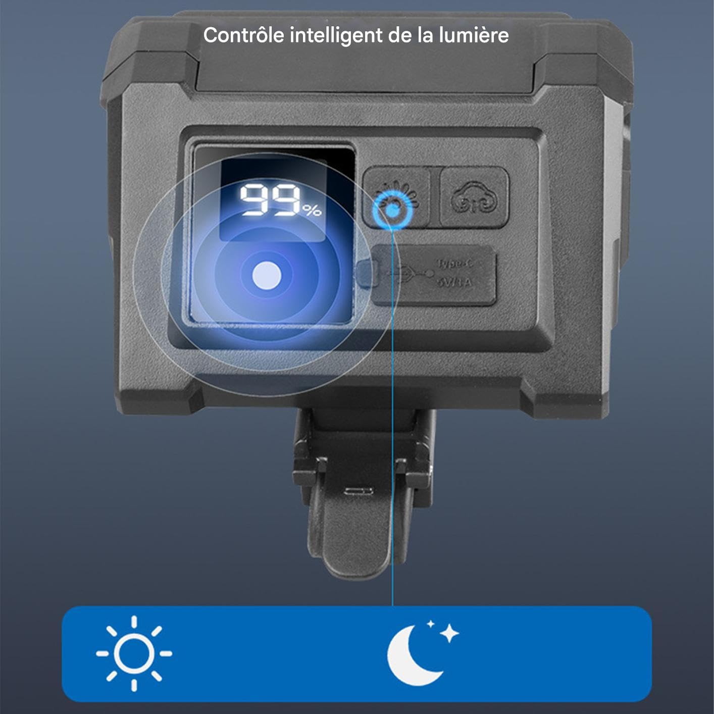 Faro Ricaricabile da Bici Luce Impermeabile Facile Montaggio per | Luce da Ciclismo ad Alta Luminosità per Guida Notturna e Forniture per Ciclismo, Escursioni, Campeggio e Viaggi