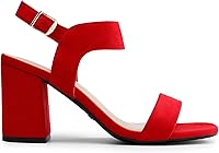 Vista 52 de DREAM PAIRS Women's High Chunky Heels Square Toe Block Ankle Strap Dress Comfort Sandals