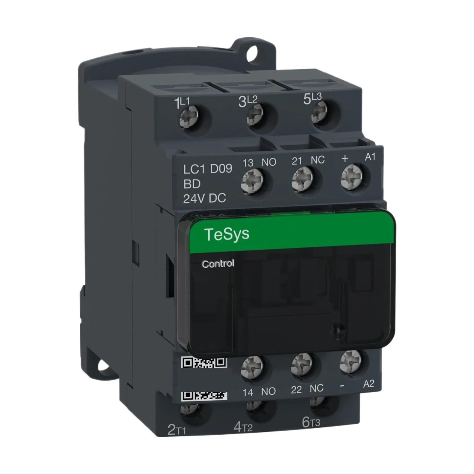 Contactor LC1D09BDC Contactor - 3P(3 NO) - AC-3 - = 440 V 9 A - Bobina 24 V DC