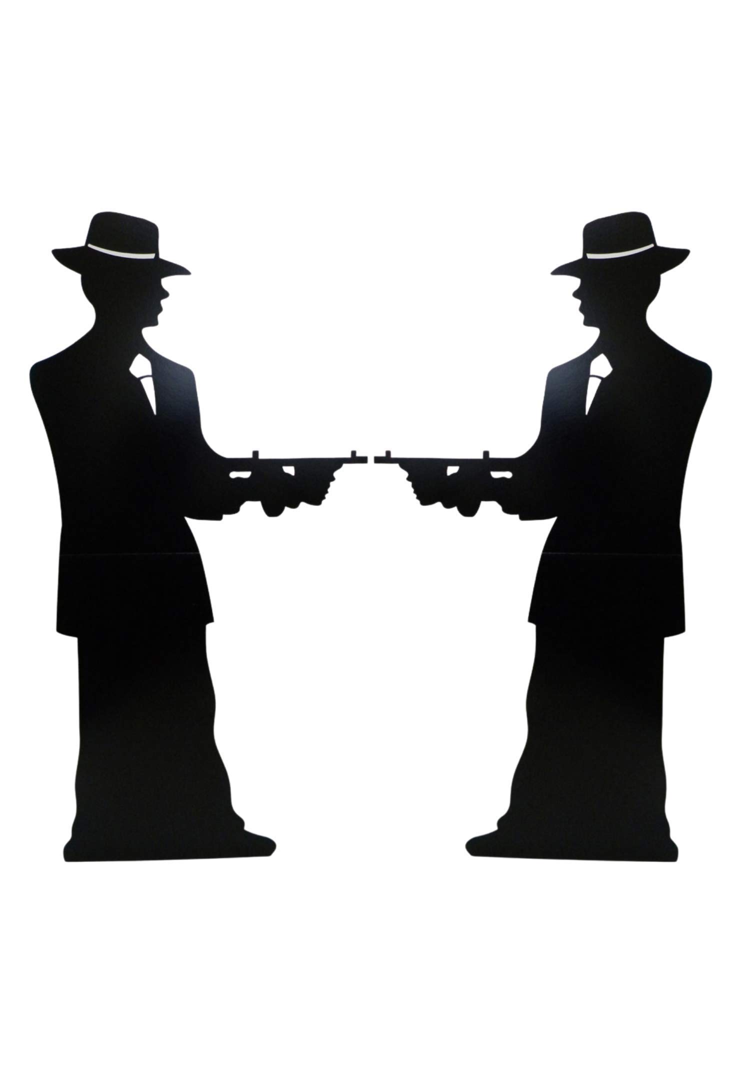 Star Cutouts Gangster Double Sc206 Gangster Silhouette Double Pack – Cardboard Cutouts | Fun 1920S Party, Speakeasy & Fancy Dress Decoration