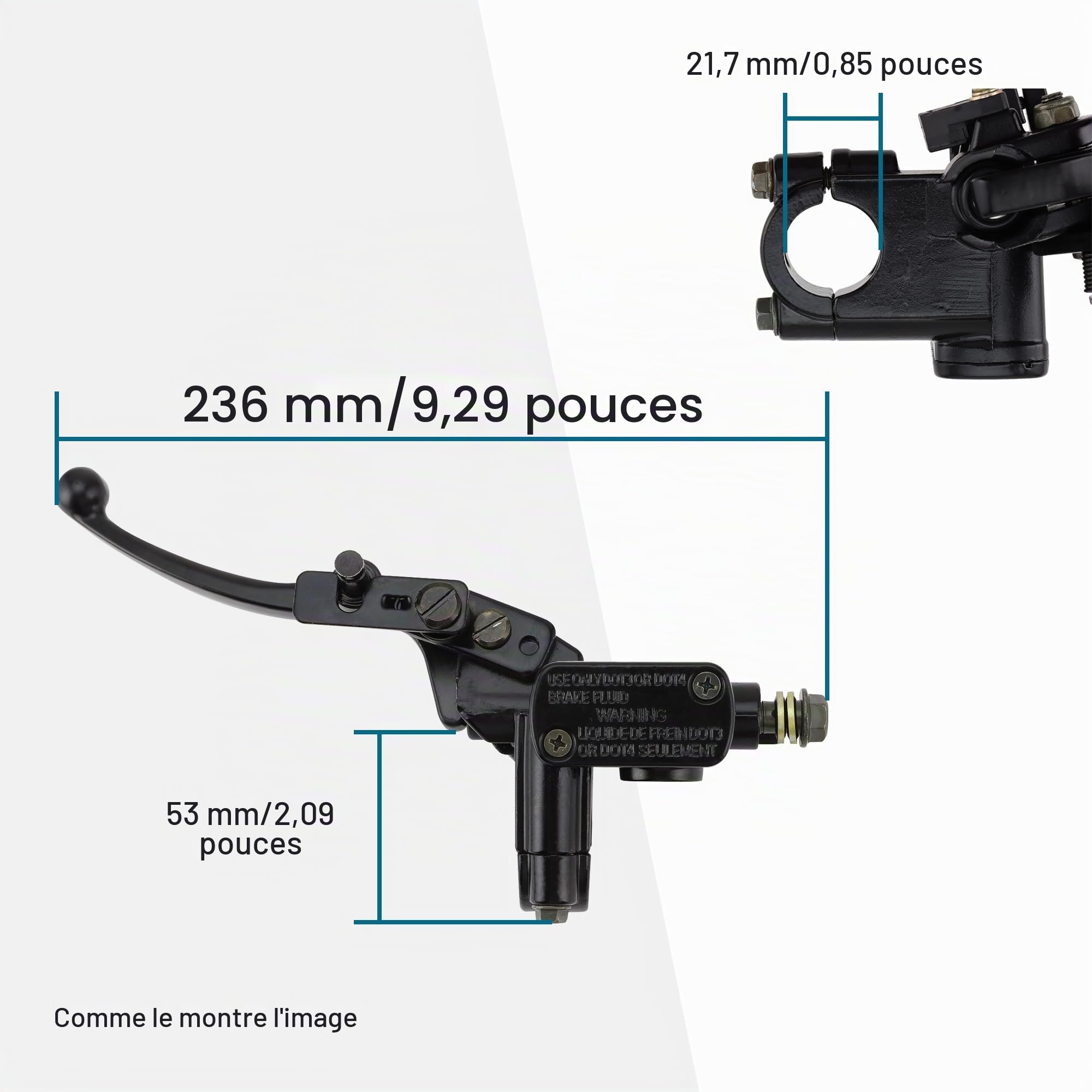 GOOFIT gauche Levier de frein Poignée remplacement pour moto ATV UTV Quad Pit Dirt Bike Buggy Go Kart 50cc 70cc 90cc 110cc 125cc 150cc ATV Quad chinois