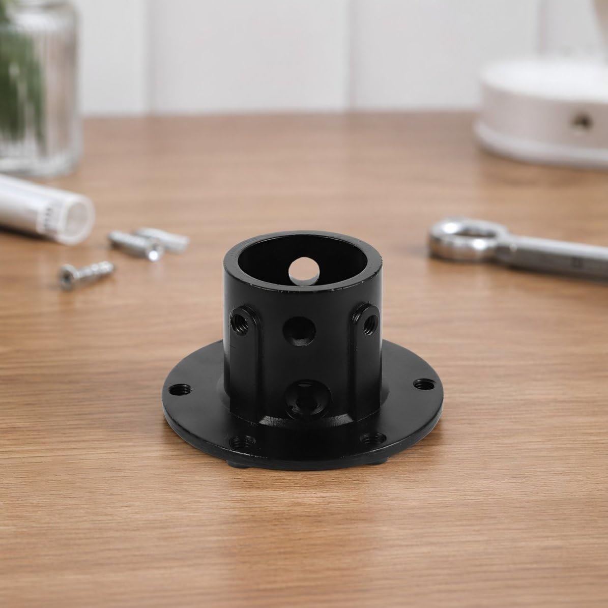 Metal Coupler Mount Ceiling Fan Downrod Flange Base for Heavy Fixtures