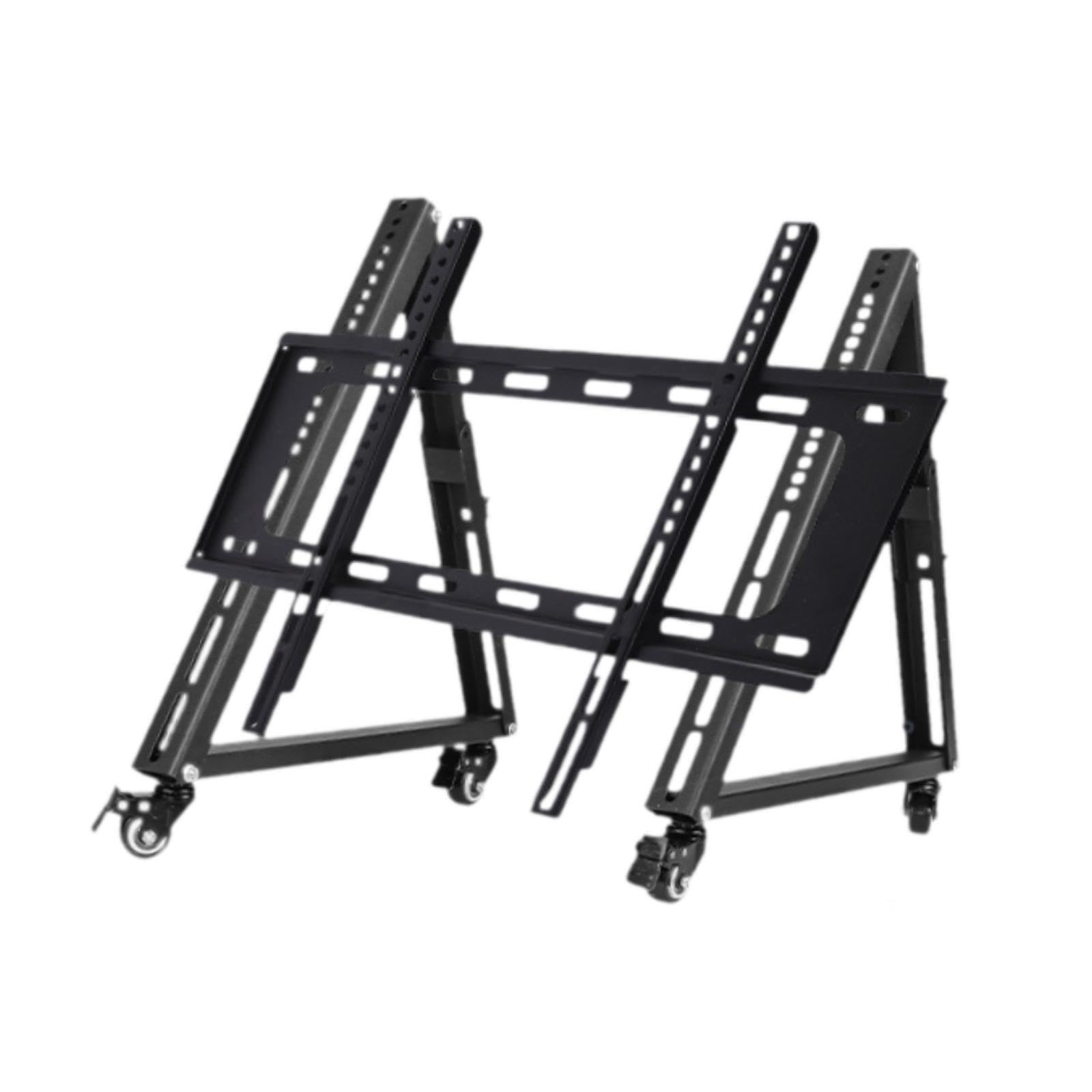 Support TV Roulant réglable avec roulettes Profil Bas pour Une visualisation optimale Support TV Mobile Robuste pour Le Divertissement à Domicile Convient aux écrans Larges Solution d'affichage