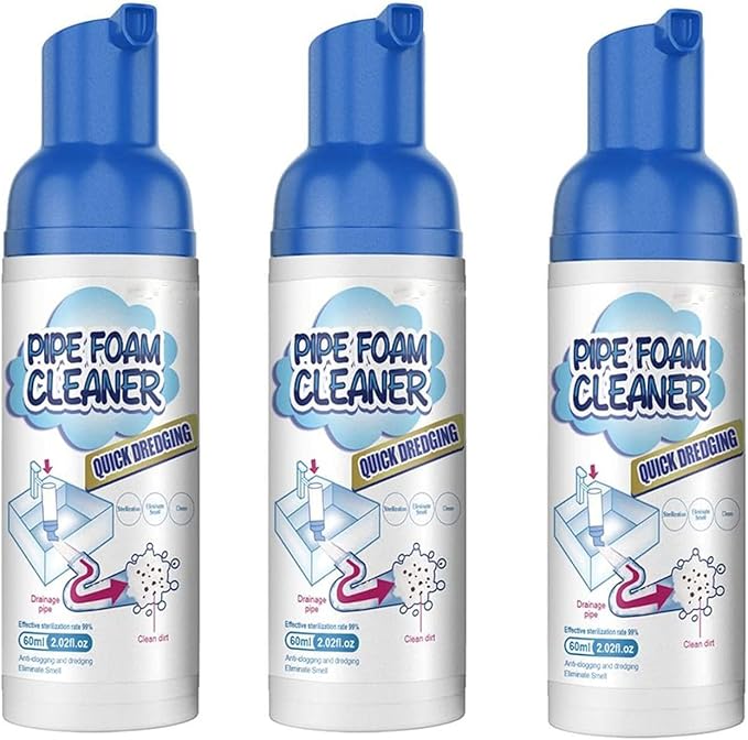 Herios Drain Foam Cleaner, Pipe Dredge Deodorant Foam Cleaner, Liquid