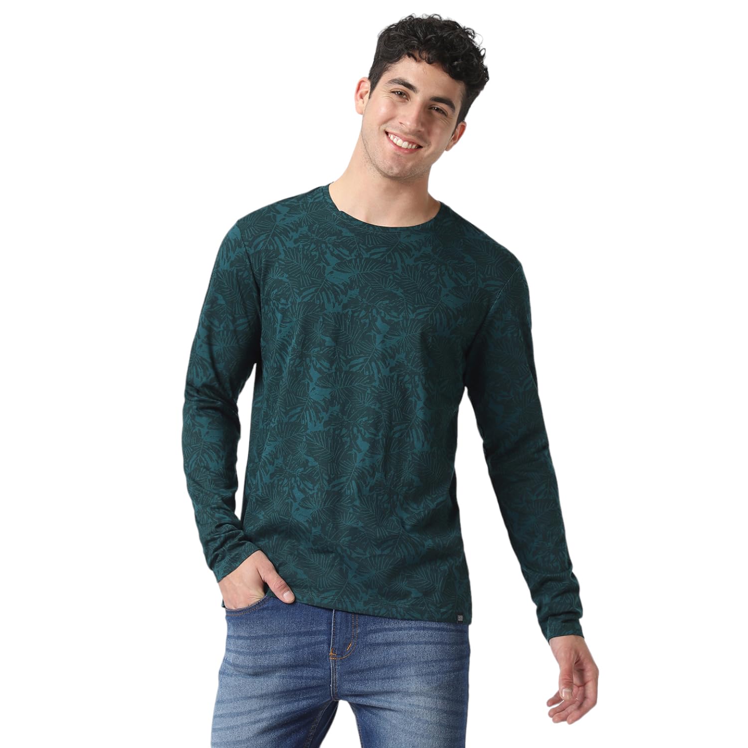 Urbano Fashion Men’s Printed Full Sleeve Slim Fit Cotton T-Shirt | Trendy Urban Clothing for Men