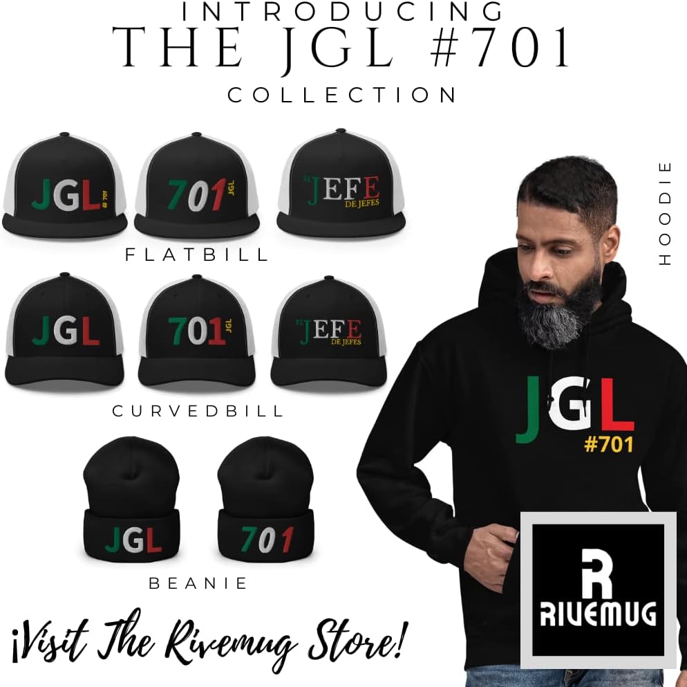 Gorra JGL 701 White Embroidery Trucker Hat El Chapo Guzman Chapito 701 Snapback Cap Adjustable Hat - Image 6