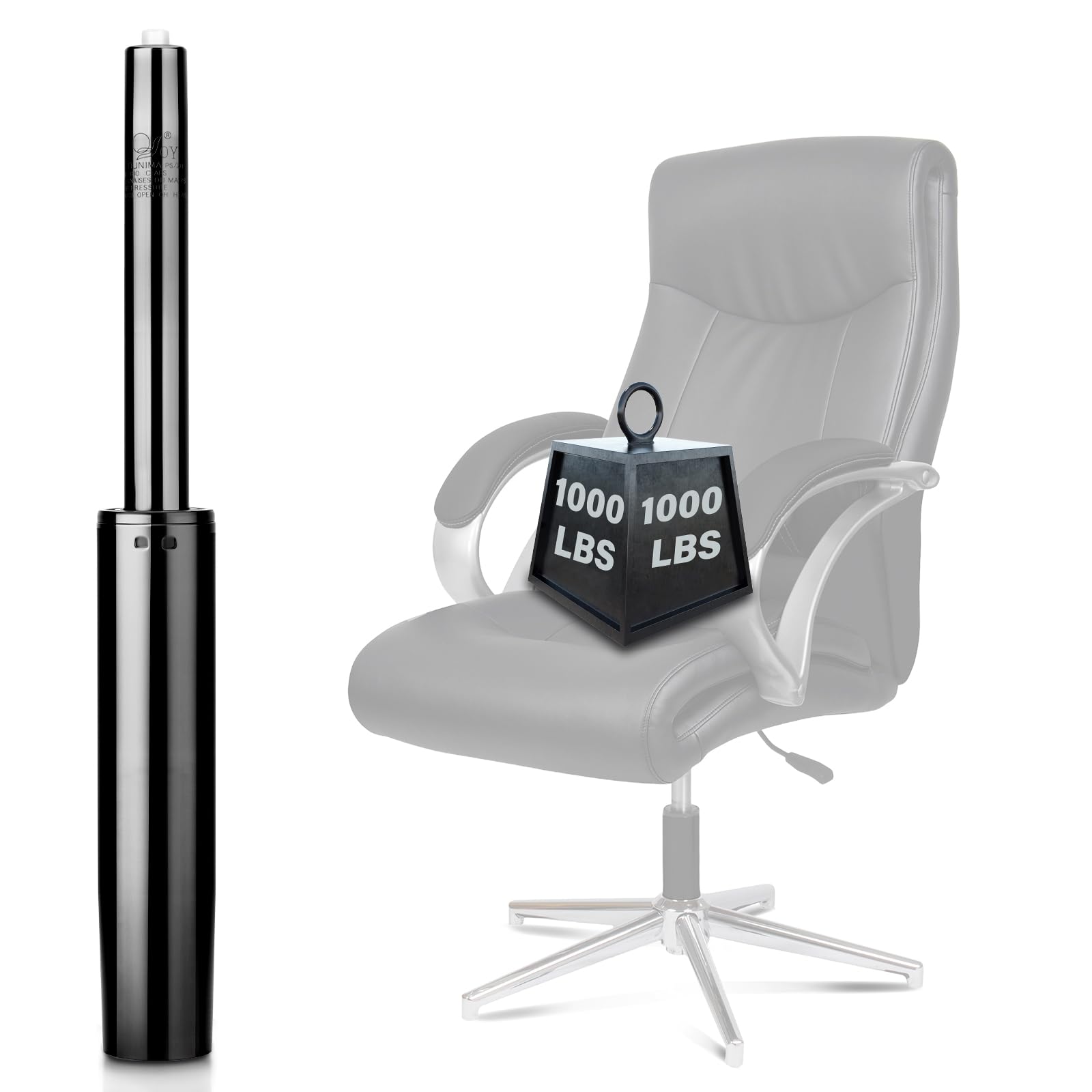 Vérin Chaise de Bureau, Classe 4 Verin Fauteuil Bureau Capacité 1000LBS(450 kg), Ressort à Gaz de Pression pour Chaise Gaming Bureau (285-425mm)