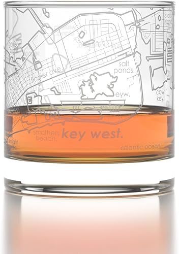 Vista 271 de Well Told Vaso grabado de Washington DC Map Rocks, vidrio de whisky antiguo (11 onzas, transparente), regalo para los amantes del whisky 147-Claro