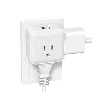 Multi Plug Outlet Extender - TROND 4 Outlet Splitter with 2 USB Ports (1 USB C), Wall Outlet Expander, Multiple Plug Adapter for Home Cruise Essentials, Office Supplies, Dorm Room