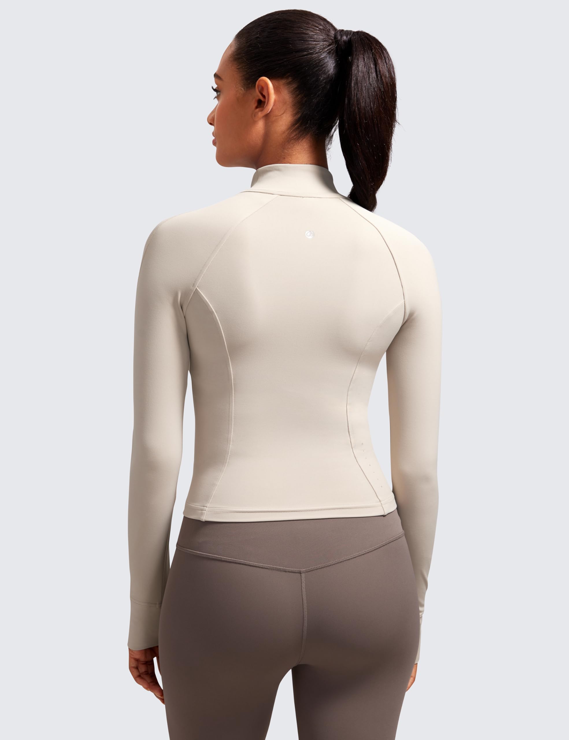 CRZ YOGA Mujer Butterluxe Chaqueta corta de entrenamiento con Cremallera Completa