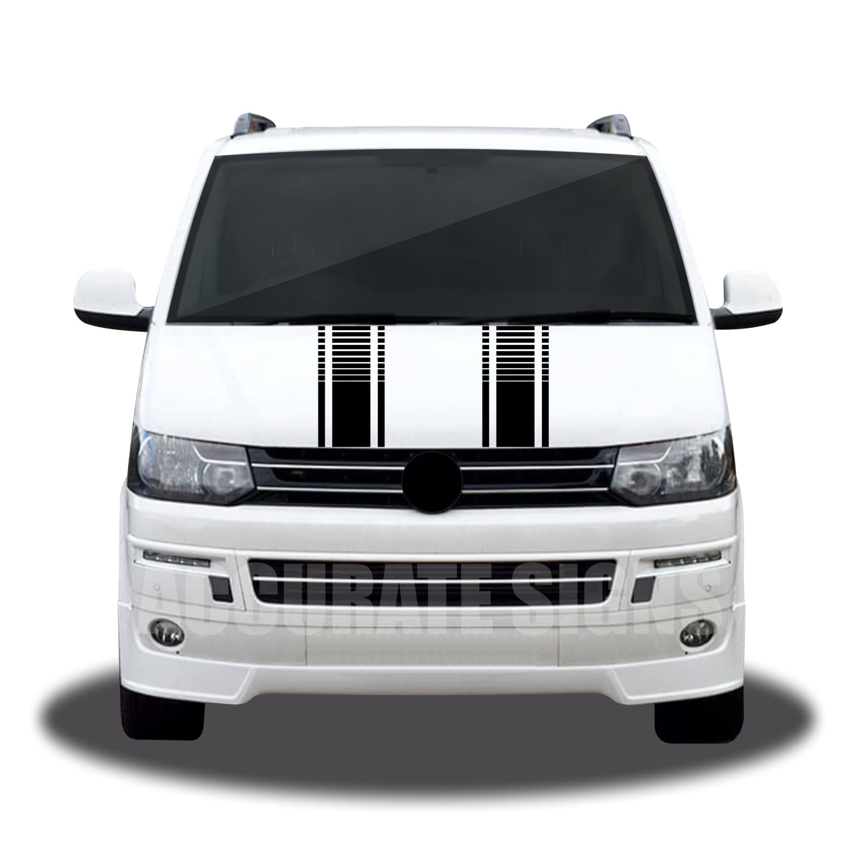 Accurate Signs Decals Signs Graphics Stickers For Transporter T5 T6 Bonnet Stripes Van Stripes Graphics Decals (002)