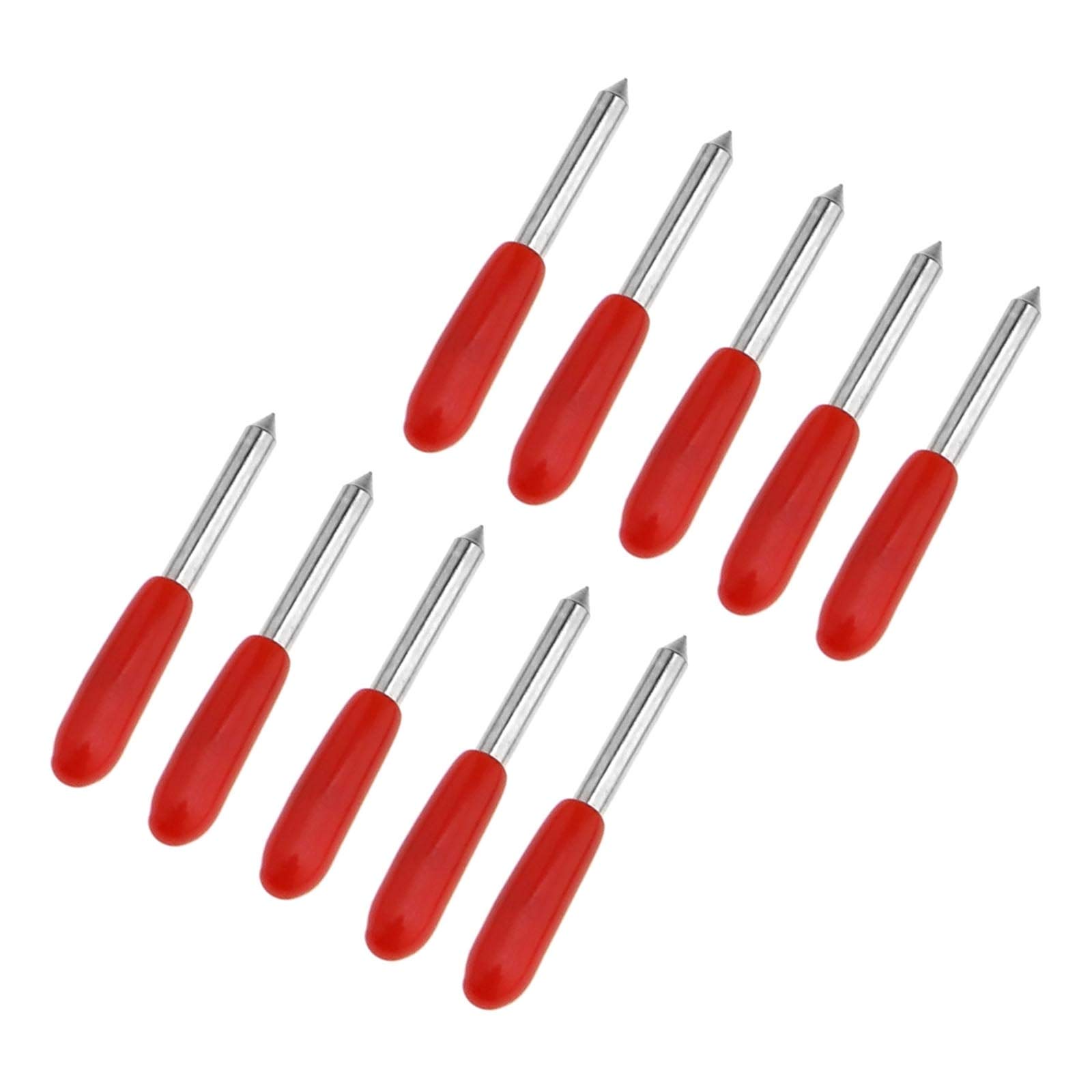 SING F LTD 10pcs 45? Red Cap Tungsten Steel Blades Carbide for Roland Plotter Vinyl Cutter Lettering Blades Carbide