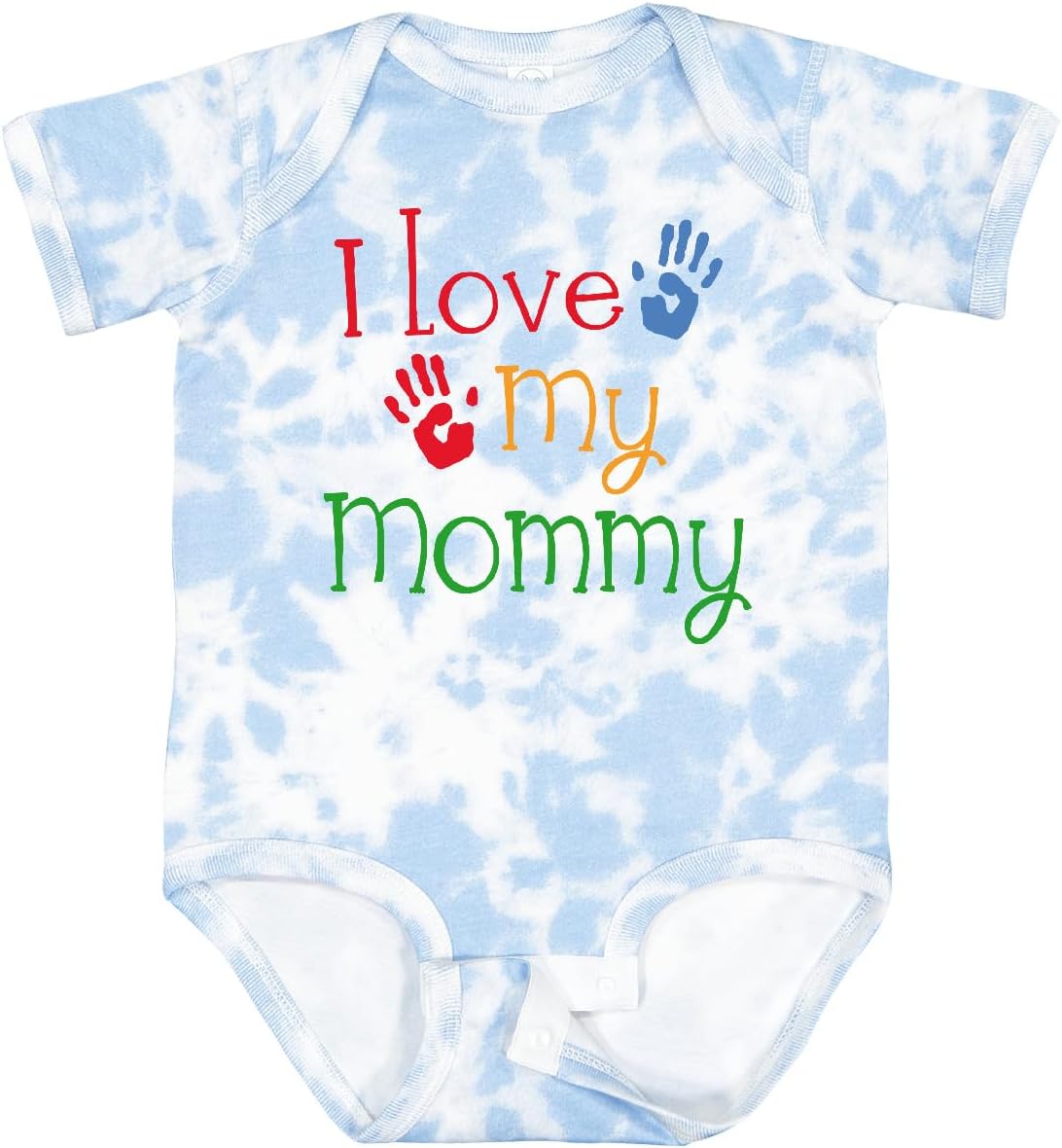 inktastic I Love My Mommy Handprints Baby Bodysuit