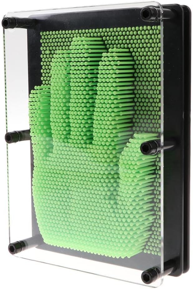 CALANDIS™ 3D Impression Nails Pin Art Sculpture Hand Mold Desk Executive Toy Gadget Gifts â€“Green Big | Other Classic Toys | Classic Toys