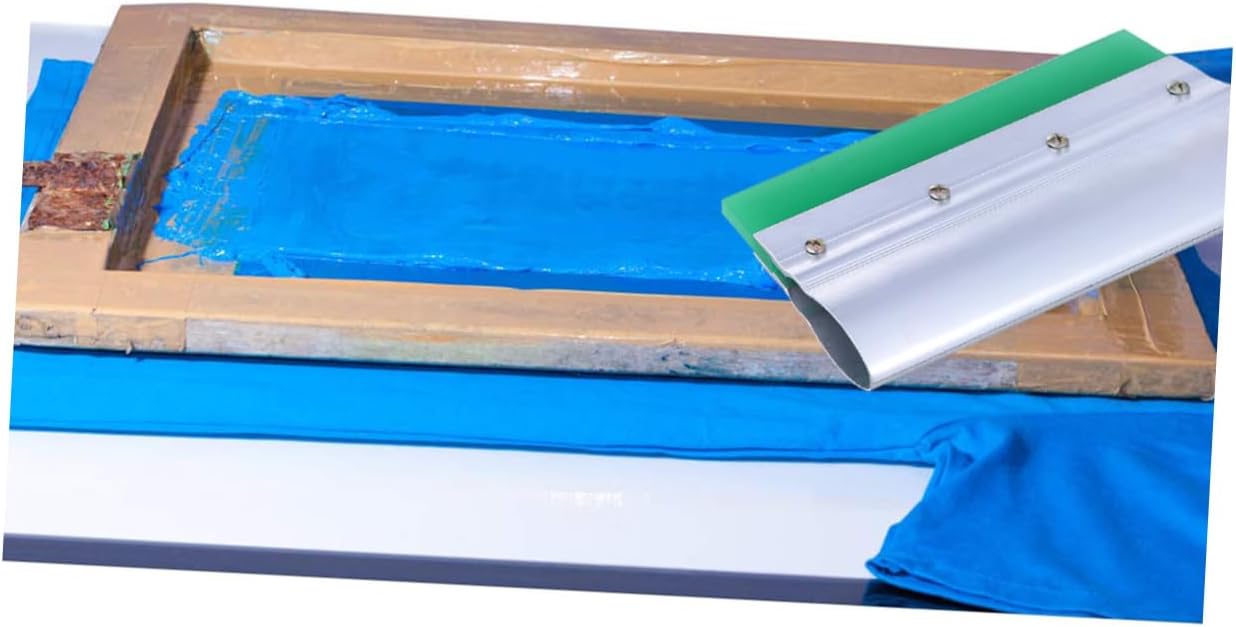 Rubber Squeegee Aluminum Handle Random Printing Tool for Silk Screen and Rubber Ink Applications for Graphic and Textile Use