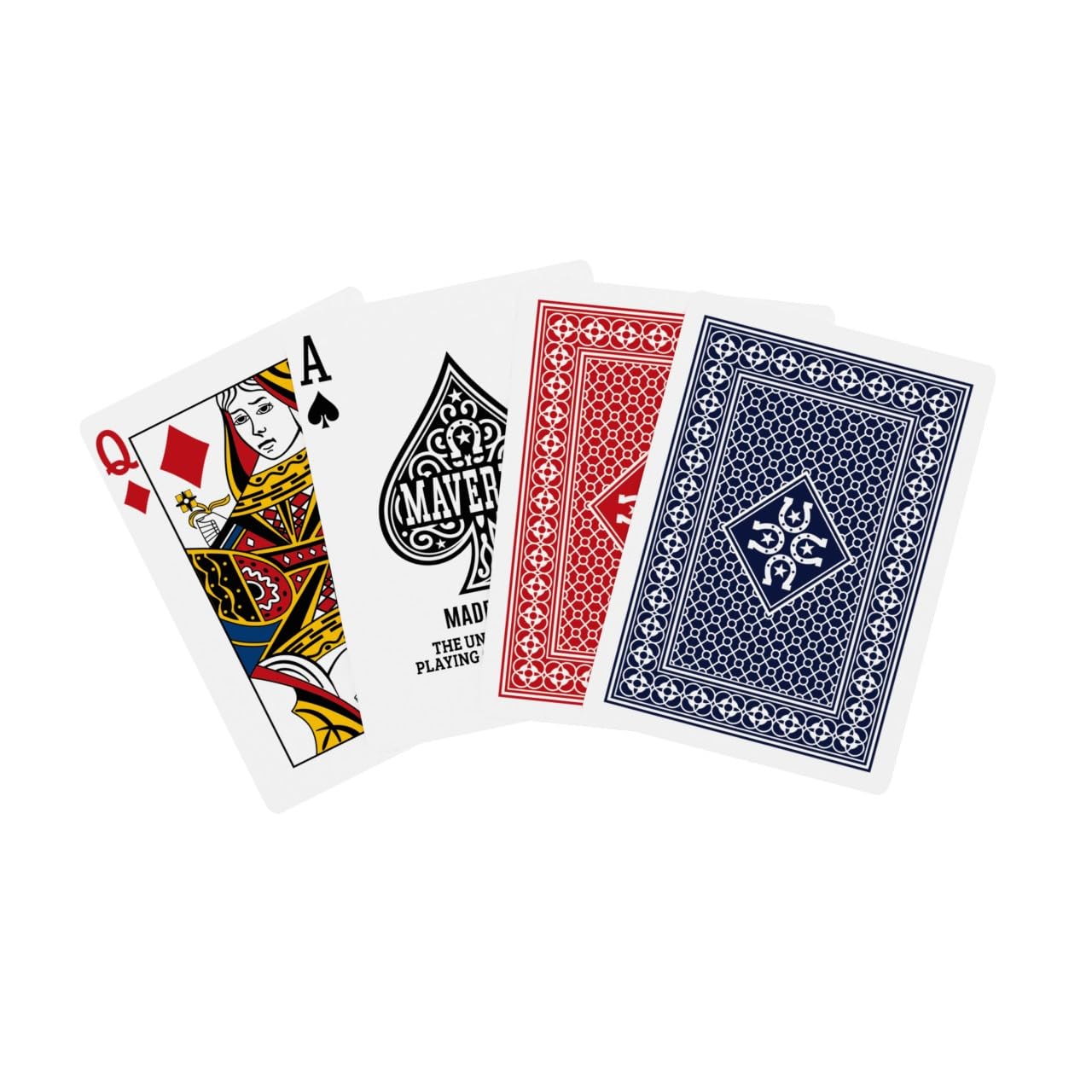 Maverick Playing Cards 12 Pack, Made in USA, New and Improved Quality, Standard Index, Red and Blue Decks, Bulk Playing Cards for Poker, Card Games, and Family Game Night